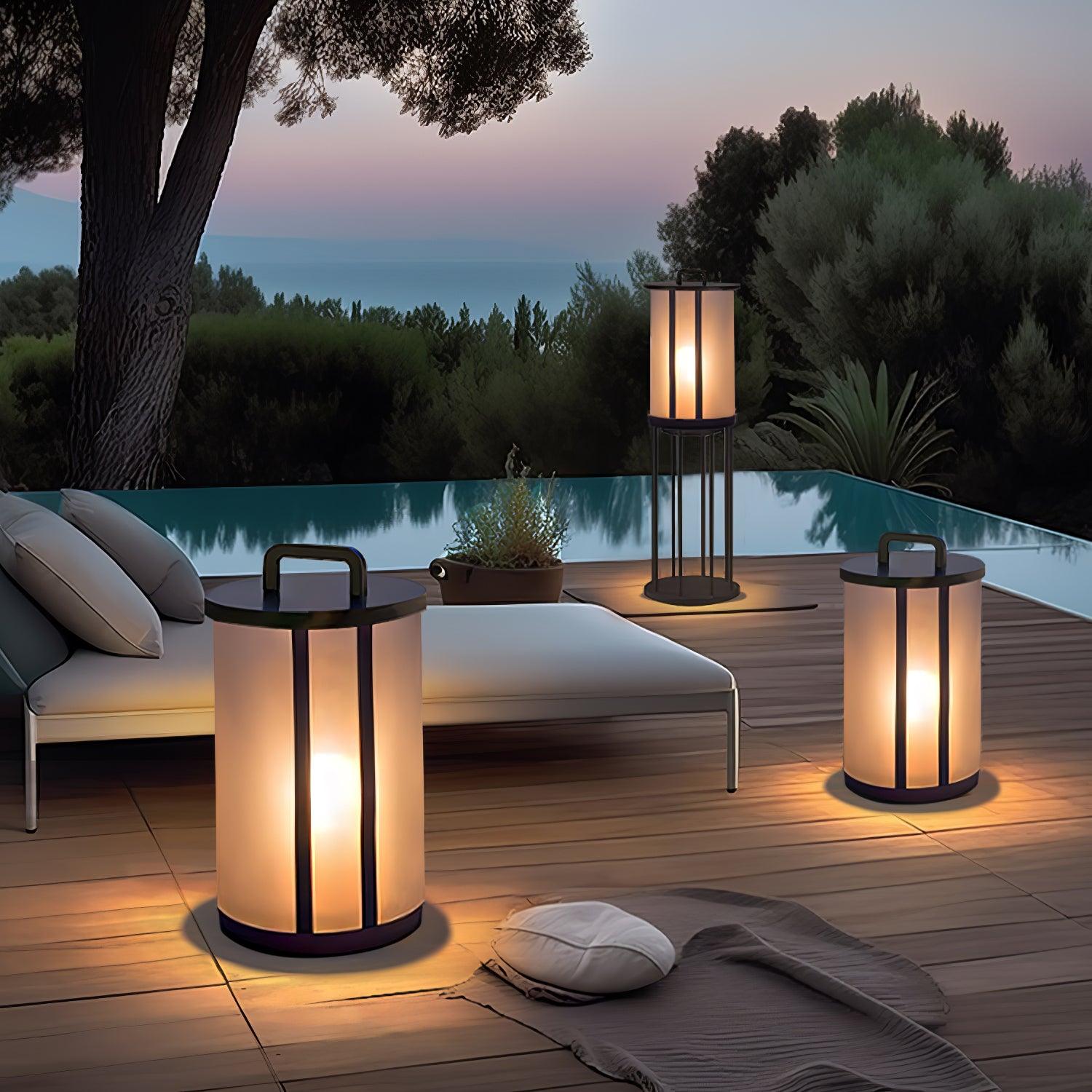 Ray Round Pillar Lantern Outdoor Light - Lamp Outdoor