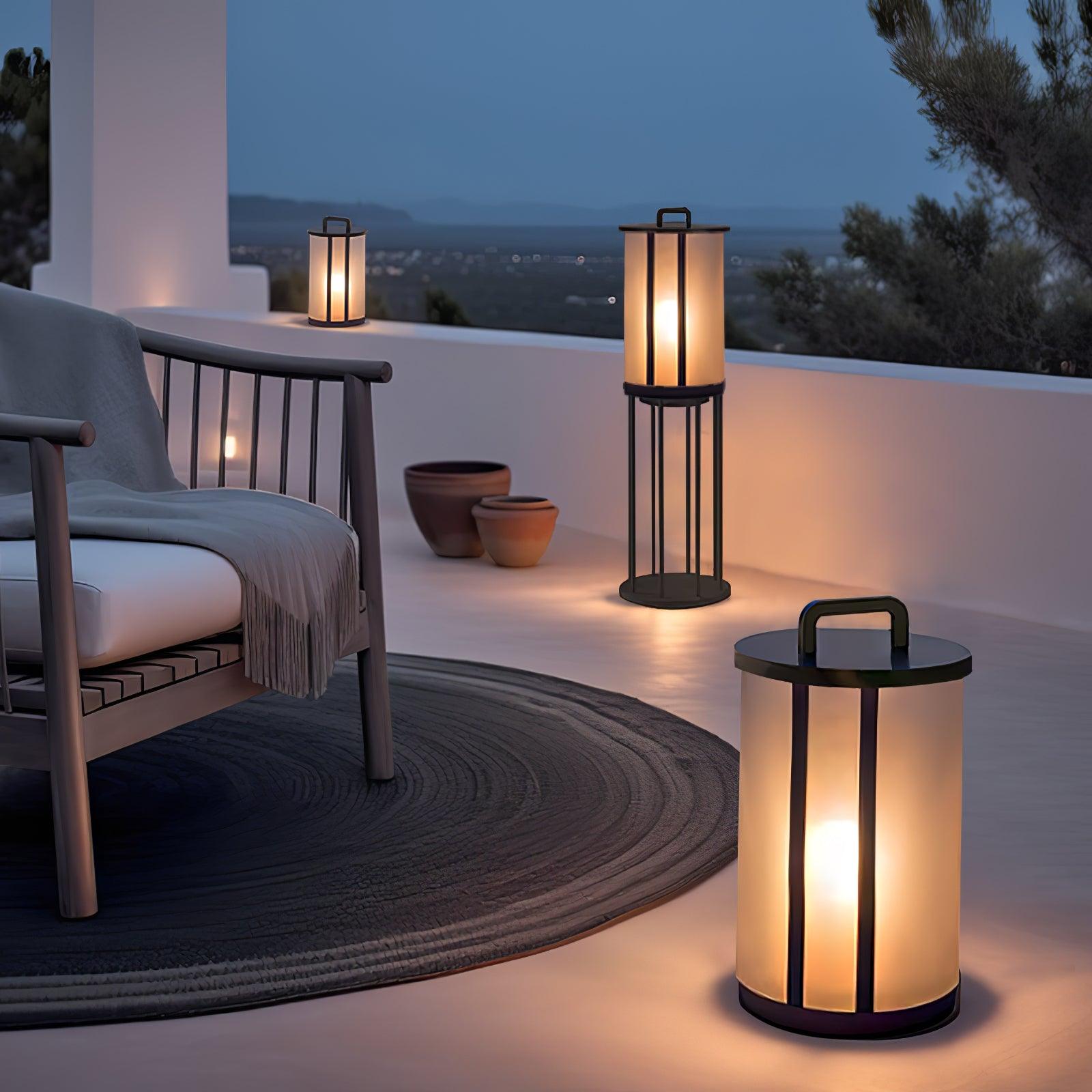 Ray Round Pillar Lantern Outdoor Light - Lamp Outdoor