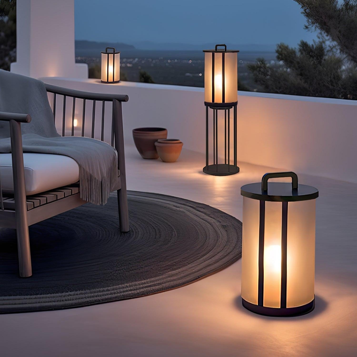 Ray Round Pillar Lantern Outdoor Light - Lamp Outdoor
