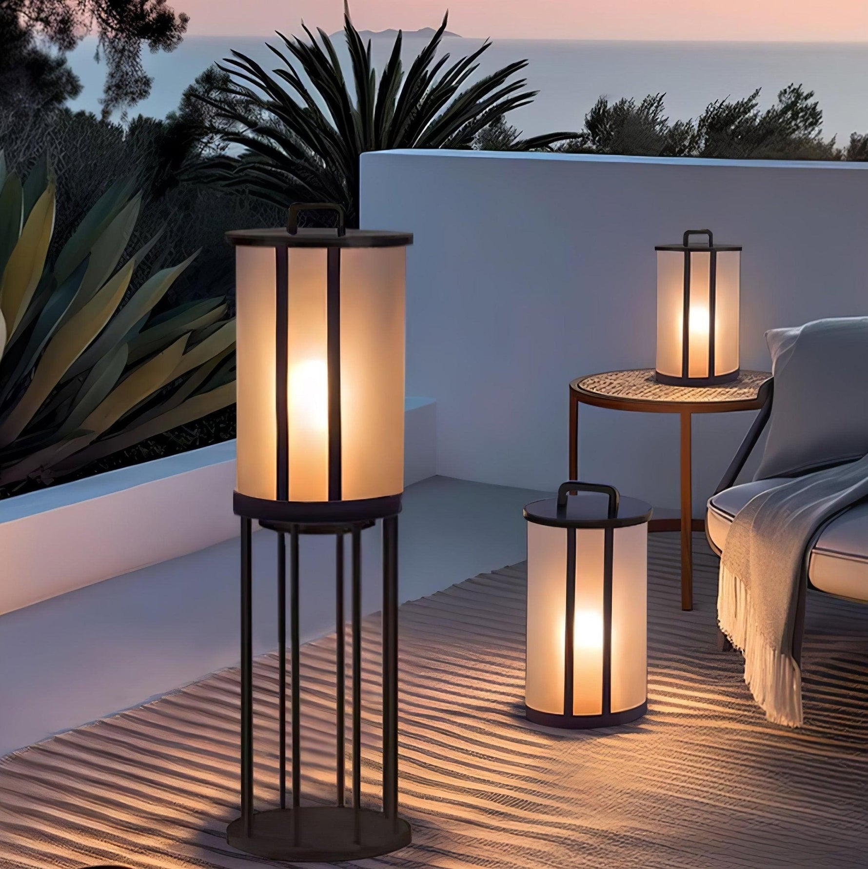 Ray Round Pillar Lantern Outdoor Light - Lamp Outdoor