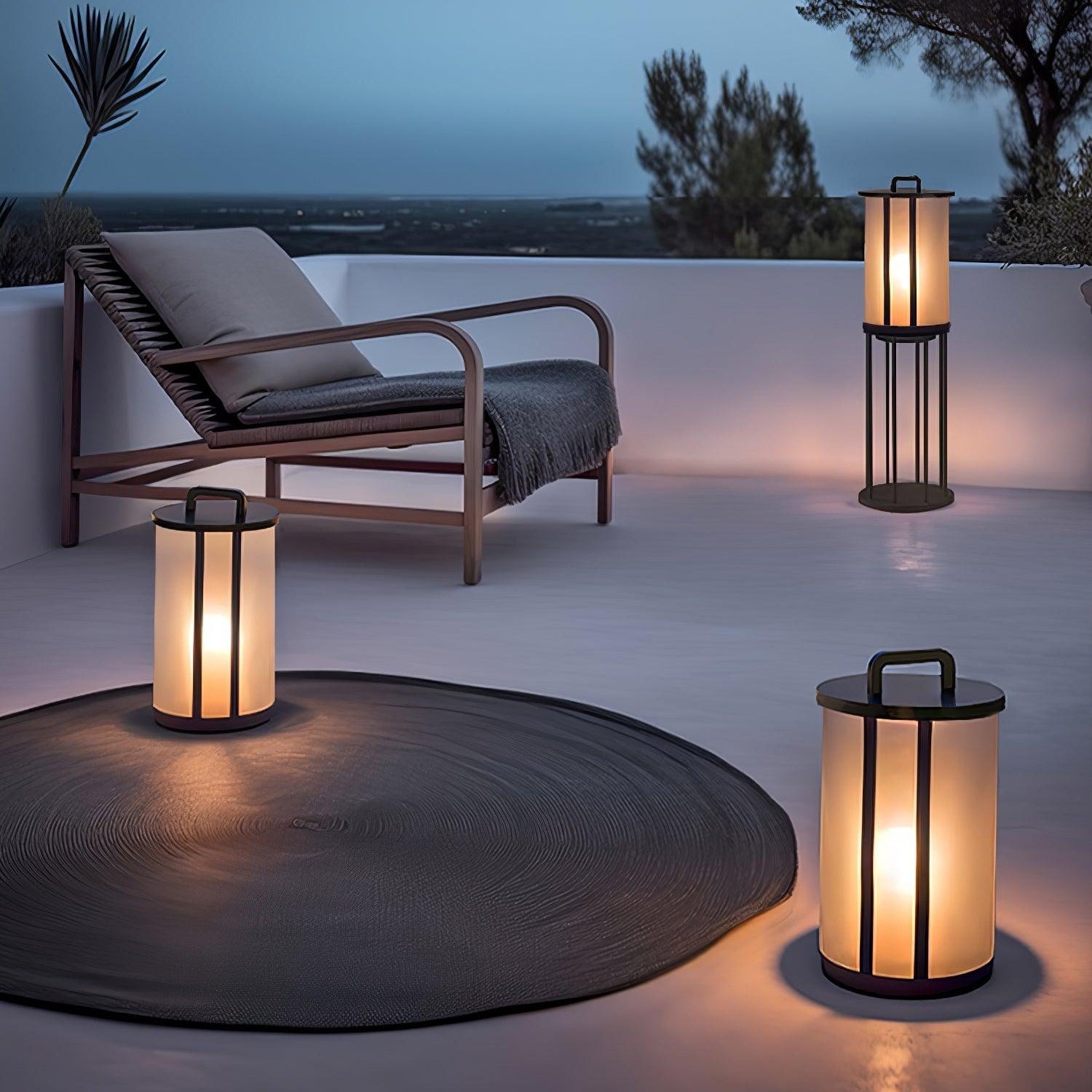 Ray Round Pillar Lantern Outdoor Light - Lamp Outdoor