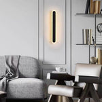 Arisha Minimalist Metal Linear Oval Outdoor Wall Lamp - Letslighting