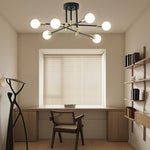 6-light LED Sputnik Design Nordic Semi-Flush Mount Lighting Chandelier - Lamp Outdoor