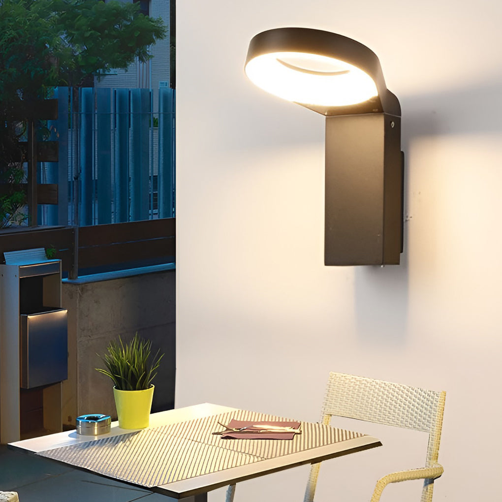 Spoon-shaped Waterproof 18W LED Black Modern Wall Lamp Pathway Lights | Dazuma