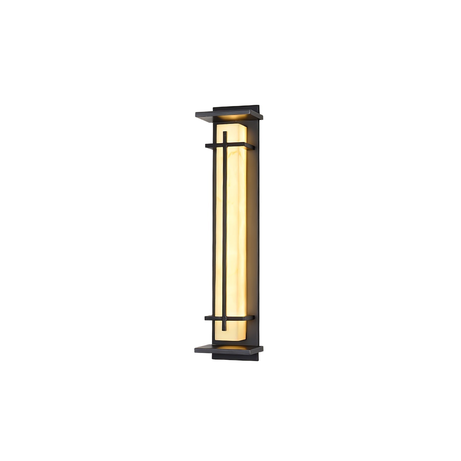 Square Outdoor Wall Light Imitation Alabaster Waterproof - Lamp Outdoor