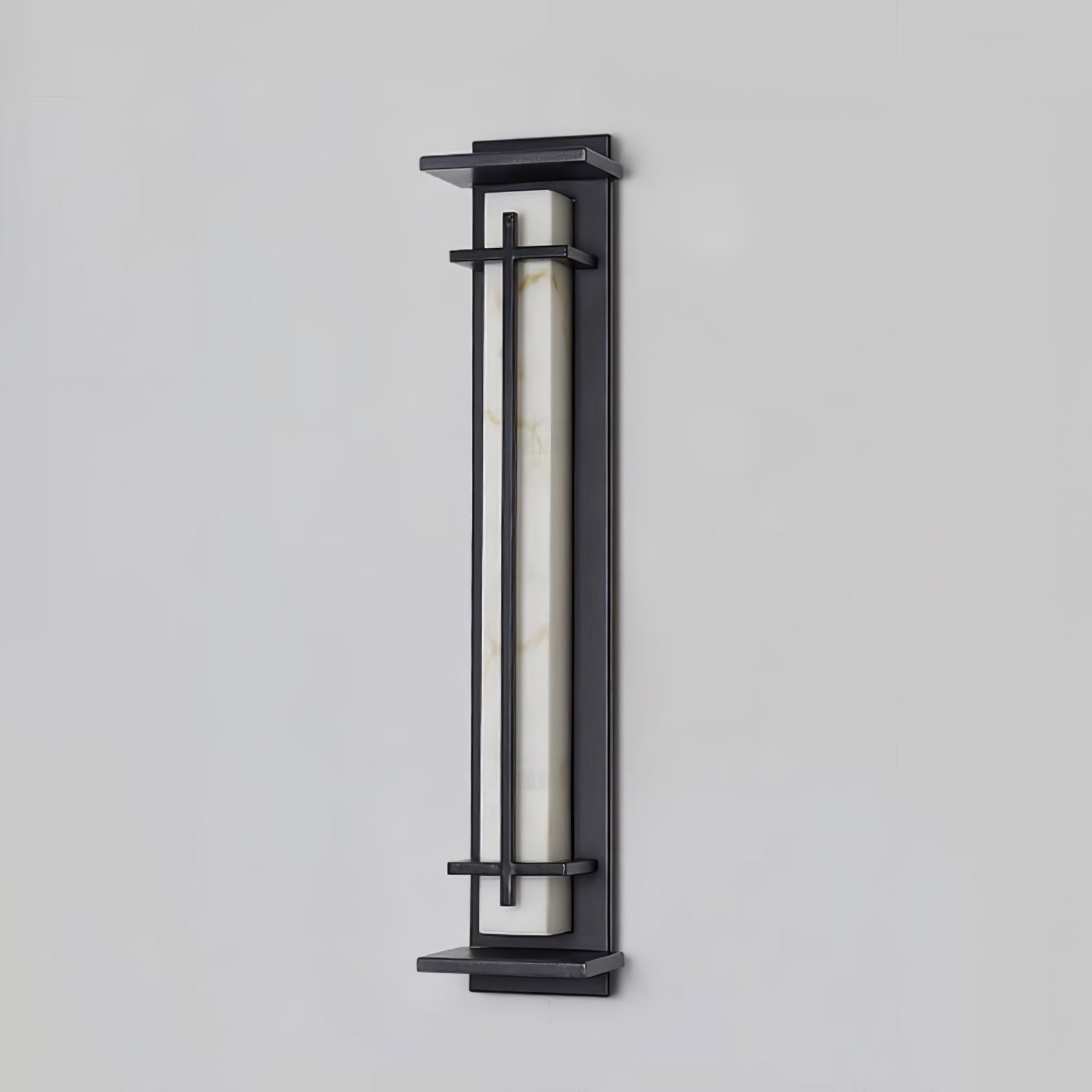 Square Outdoor Wall Light Imitation Alabaster Waterproof - Lamp Outdoor