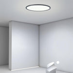 Soft White Round Industrial Black Flush Mount Ceiling Lights for Kitchen Dining Room - Lamp Outdoor