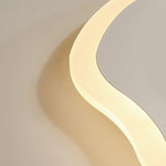 Modern Industrial Rippled White Flush Mount Ceiling Light for Bedroom - Lamp Outdoor