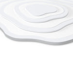 Modern Industrial Rippled White Flush Mount Ceiling Light for Bedroom - Lamp Outdoor