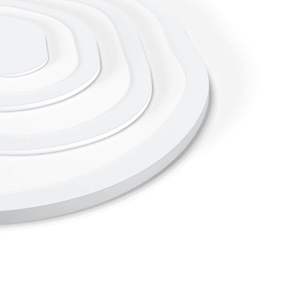 Modern Industrial Rippled White Flush Mount Ceiling Light for Bedroom - Lamp Outdoor