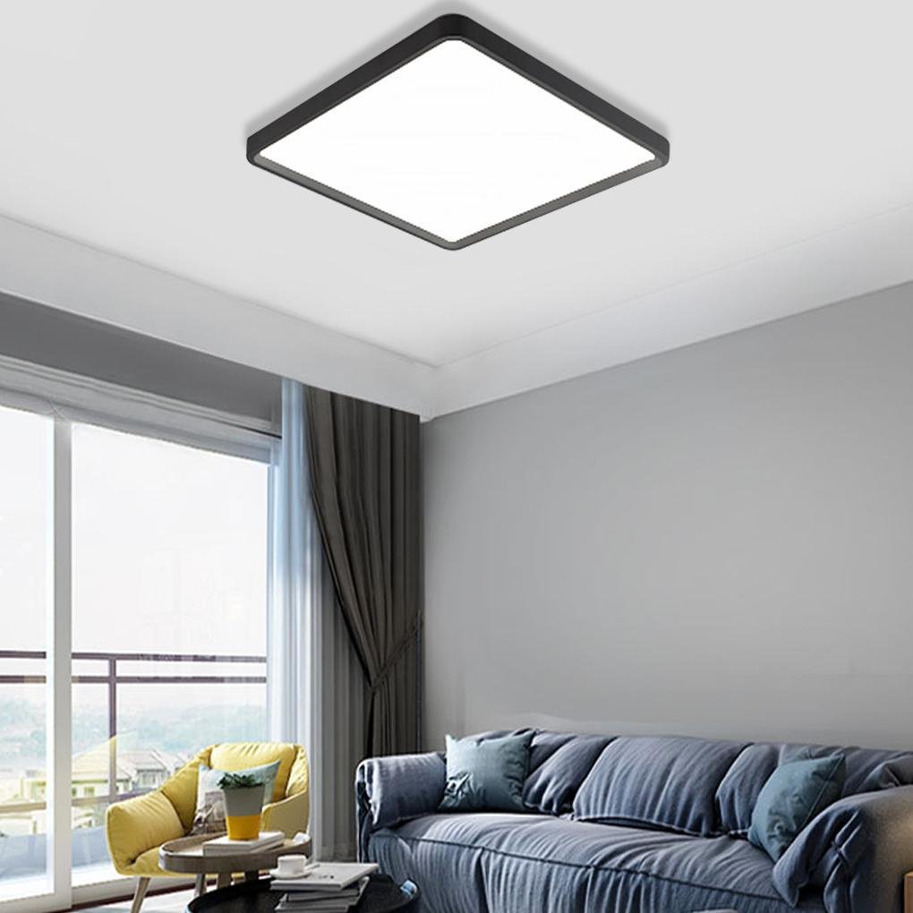 Ara Modern Flat Square Black Metal Flush Mount Ceiling Lights - Lamp Outdoor