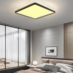 Ara Modern Flat Square Black Metal Flush Mount Ceiling Lights - Lamp Outdoor
