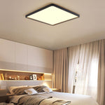 Ara Modern Flat Square Black Metal Flush Mount Ceiling Lights - Lamp Outdoor