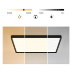 Ara Modern Flat Square Black Metal Flush Mount Ceiling Lights - Lamp Outdoor