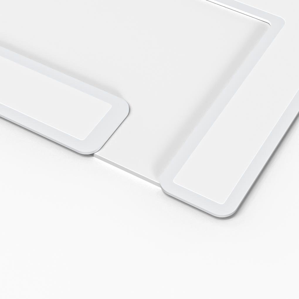 White Iron Flat Geometric Flush Mount Ceiling Lights for Living Room - Lamp Outdoor