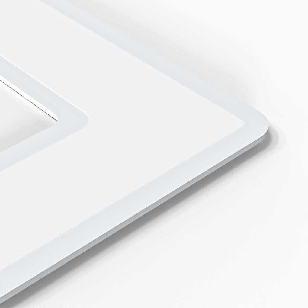 White Iron Flat Geometric Flush Mount Ceiling Lights for Living Room - Lamp Outdoor