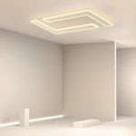 White Iron Flat Geometric Flush Mount Ceiling Lights for Living Room - Lamp Outdoor