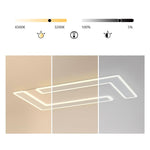 White Iron Flat Geometric Flush Mount Ceiling Lights for Living Room - Lamp Outdoor