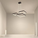 Helena Modern LED Square Metal Chandelier - Lamp Outdoor