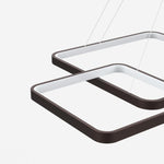 Helena Modern LED Square Metal Chandelier - Lamp Outdoor