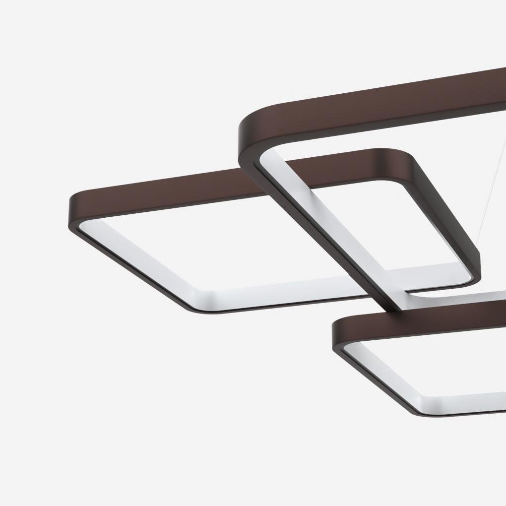 Helena Modern LED Square Metal Chandelier - Lamp Outdoor