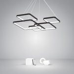 Helena Modern LED Square Metal Chandelier - Lamp Outdoor