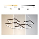 Helena Modern LED Square Metal Chandelier - Lamp Outdoor