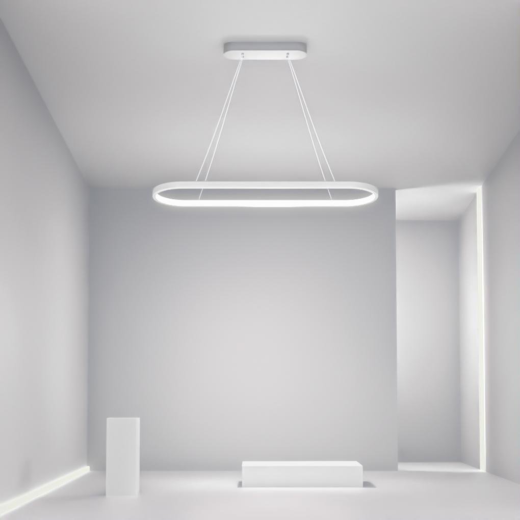 Modern Oval Hanging Chandelier with Remote Control - Lamp Outdoor