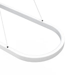 Modern Oval Hanging Chandelier with Remote Control - Lamp Outdoor