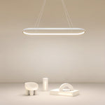 Modern Oval Hanging Chandelier with Remote Control - Lamp Outdoor