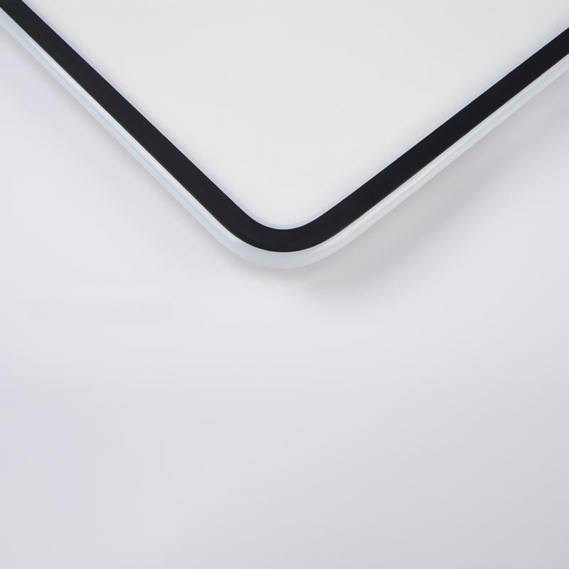 Square Industrial Black Flush Mount Ceiling Lights for Bedroom - Lamp Outdoor