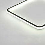 Square Industrial Black Flush Mount Ceiling Lights for Bedroom - Lamp Outdoor