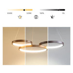 3 Rings Chandelier Dimmable Ceiling Lights with Remote Control - Lamp Outdoor