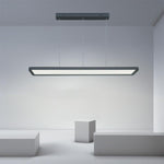 Black Rectangular Chandelier Modern Farmhouse Chandelier for Living Room Kitchen - Lamp Outdoor