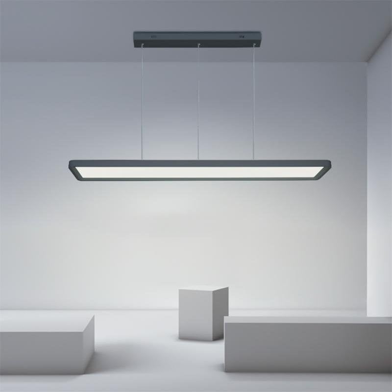 Black Rectangular Chandelier Modern Farmhouse Chandelier for Living Room Kitchen - Lamp Outdoor