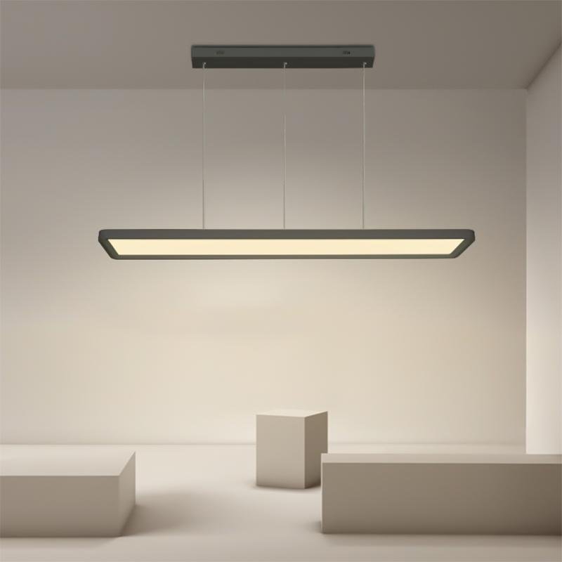 Black Rectangular Chandelier Modern Farmhouse Chandelier for Living Room Kitchen - Lamp Outdoor