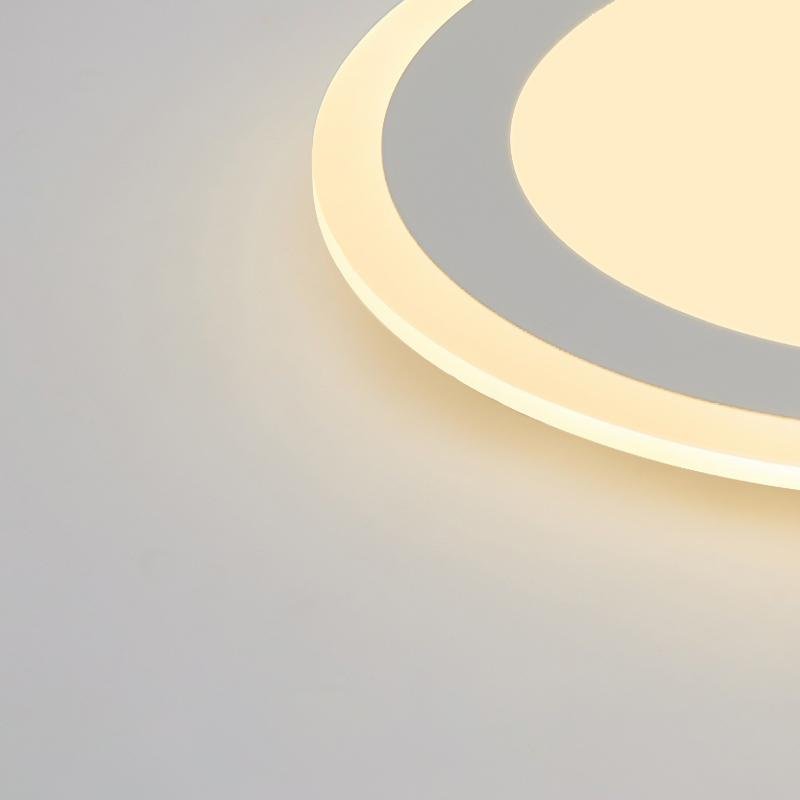 Modern Round Industrial Flush Mount White Ceiling Light for Bedroom - Lamp Outdoor