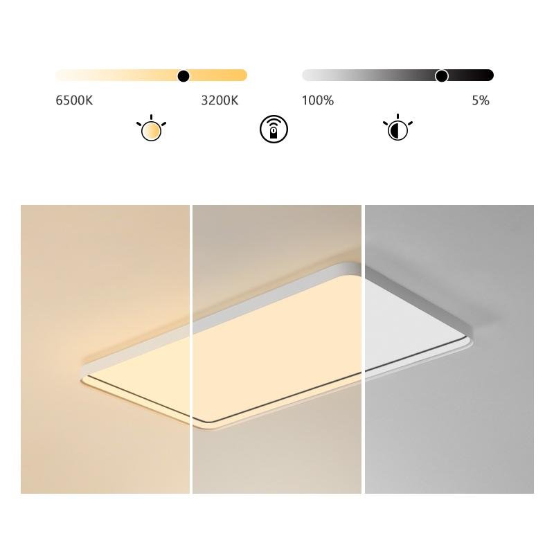 35'' Rectangular LED Modern Flush Mount Lighting for Living Room - Lamp Outdoor