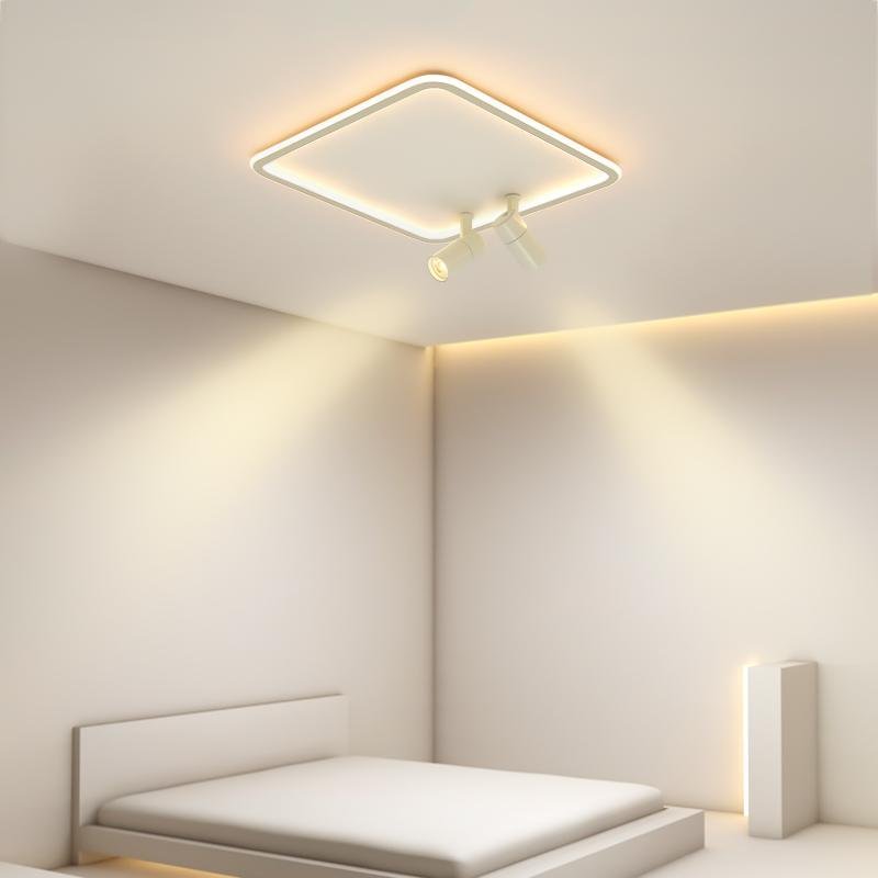 Black Square Industrial Flush Mount Spotlight - Lamp Outdoor