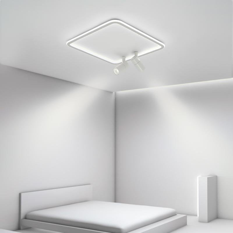 Black Square Industrial Flush Mount Spotlight - Lamp Outdoor