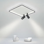 Black Square Industrial Flush Mount Spotlight - Lamp Outdoor