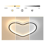 Jane Heart Shaped Industrial Metal Flush Mount Ceiling Lights - Lamp Outdoor