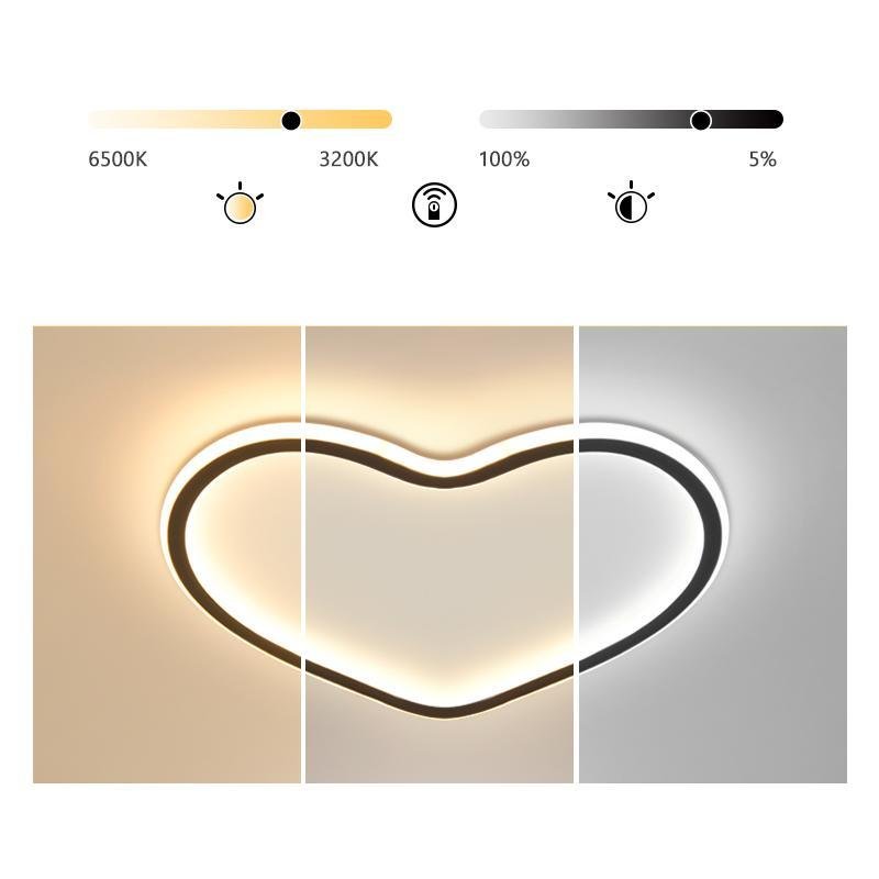 Jane Heart Shaped Industrial Metal Flush Mount Ceiling Lights - Lamp Outdoor