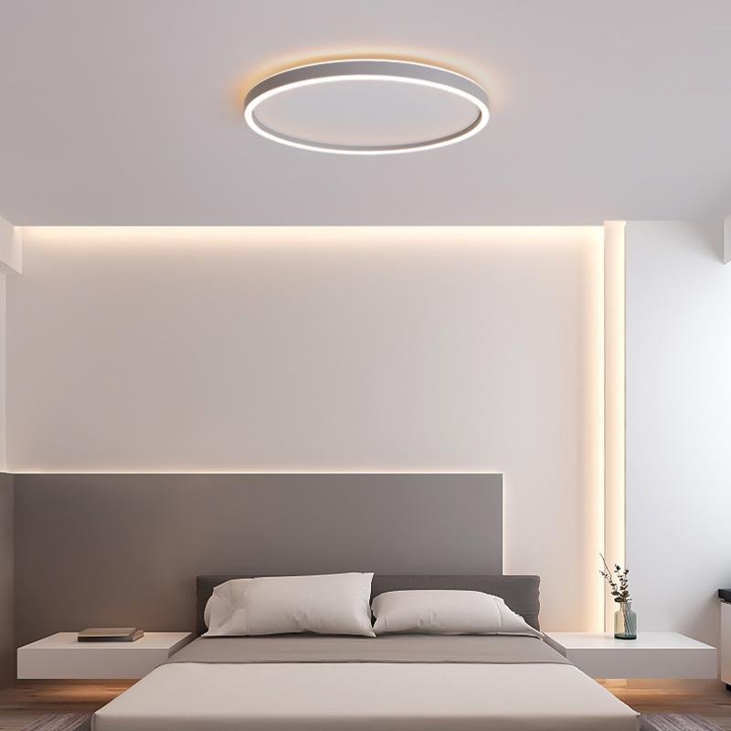 Modern Circle Halo Shaped Flush Mount Llight Bedroom Ceiling Lights - Lamp Outdoor