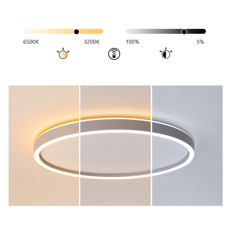 Modern Circle Halo Shaped Flush Mount Llight Bedroom Ceiling Lights - Lamp Outdoor