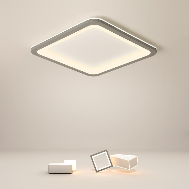 Gray Square Industrial Flush Mount Kitchen Lighting Dining Room Lighting Ceiling Light - Lamp Outdoor