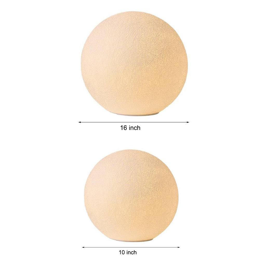 Resin Round Ball Moon LED Waterproof White Modern Outdoor Light Fence Lights - Dazuma