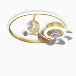 Kids Ceiling Fans with Lights Remote Round Flush Mount Ceiling Fans with LED lights - Lamp Outdoor