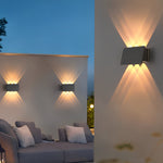 Waterproof LED Up and Down Lights Solar Wall Lamp Wall Washer Lights | Dazuma