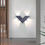 V-shaped Waterproof LED Black Modern Outdoor Wall Lamp Wall Washer Light | Dazuma
